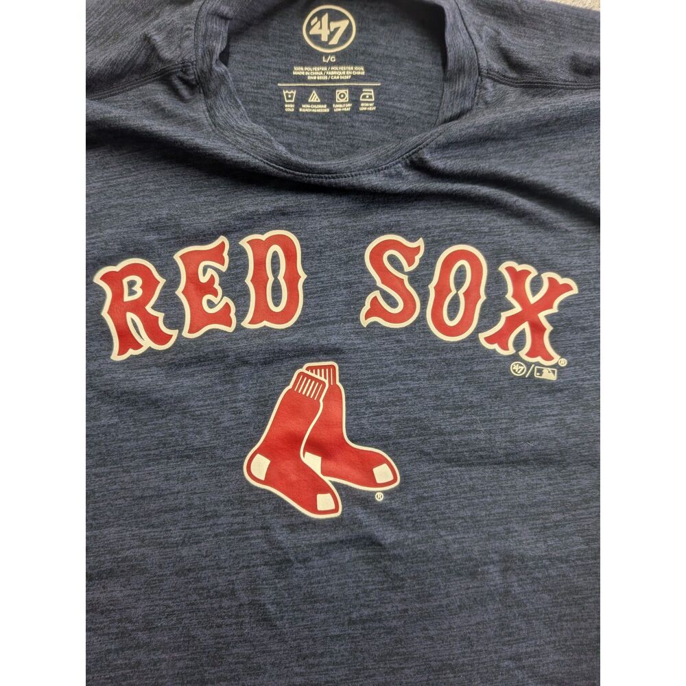 Boston Red Sox ’47 Brand Performance T-Shirt Navy Heather Men’s L Baseball MLB